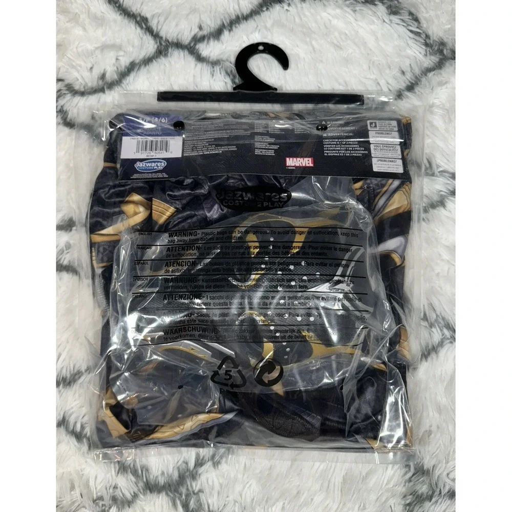 MARVEL Wakanda Forever Black Panther Jumpsuit Mask Costume Adult S‎ (4-6) NEW - Picture 6 of 8